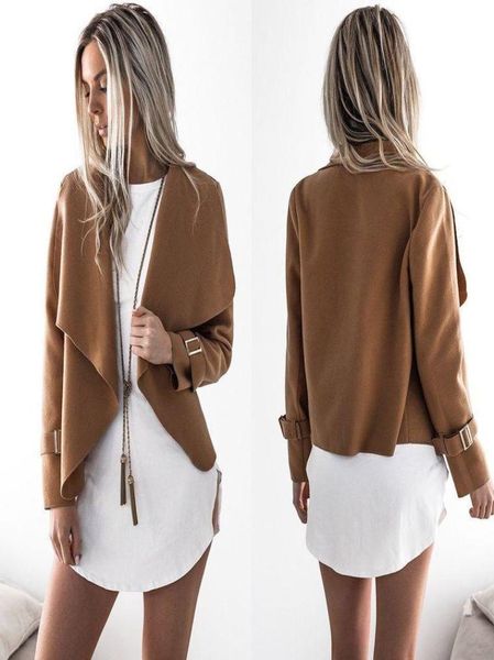 

female jacket fashion designer spikes coats jackets coat womens clothing fleece coat for women spring clothing sweater styles oute8472094, Black