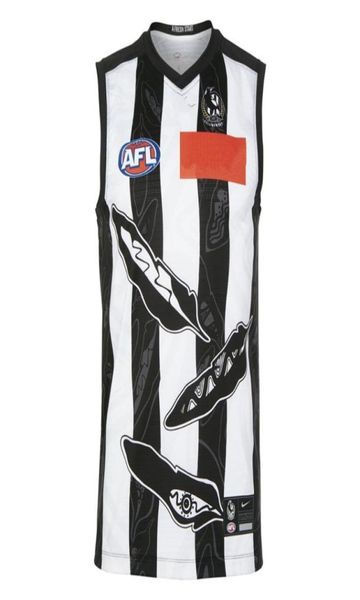 

2022 collingwood magpies afl indigneous guernsey mens size sxxl print custom name number delivery48998622194713, Black