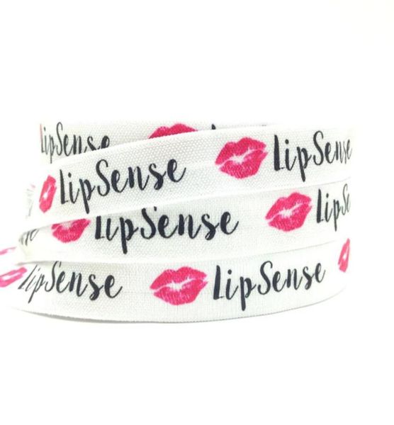 

5 8 lip sense print fold over elastic whole lips printed foe elastic tape ribbon webbing for girls pony tail holder hair tie brace8581278, Golden;silver