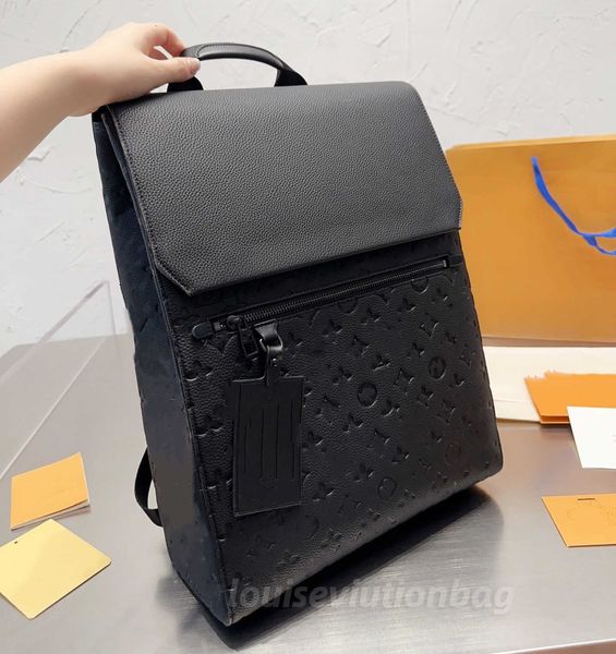 

designer black embossing backpacks handbags men women pu leather backpack school bag fashion knapsack back pack presbyopic rucksack shoulder