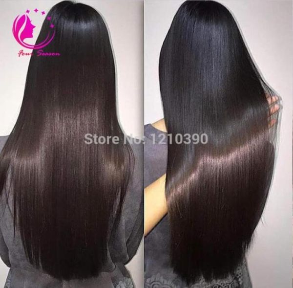 

long silky straight human hair u part wig for black women sidemiddle part virgin brazilian upart wig natural color52241723295163, Black;brown