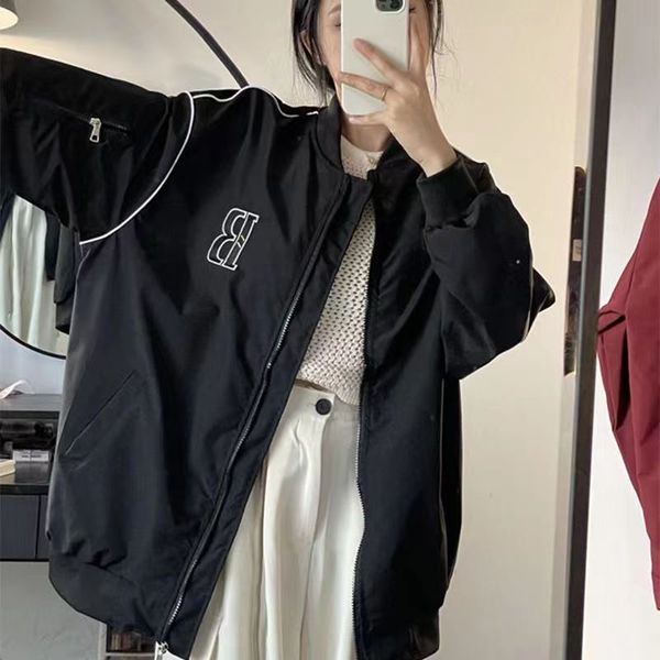 

womens jackets qweek vintage bomber jacket korean style windbreaker black female oversized streetwear gothic harajuku fashion 230810, Black;brown
