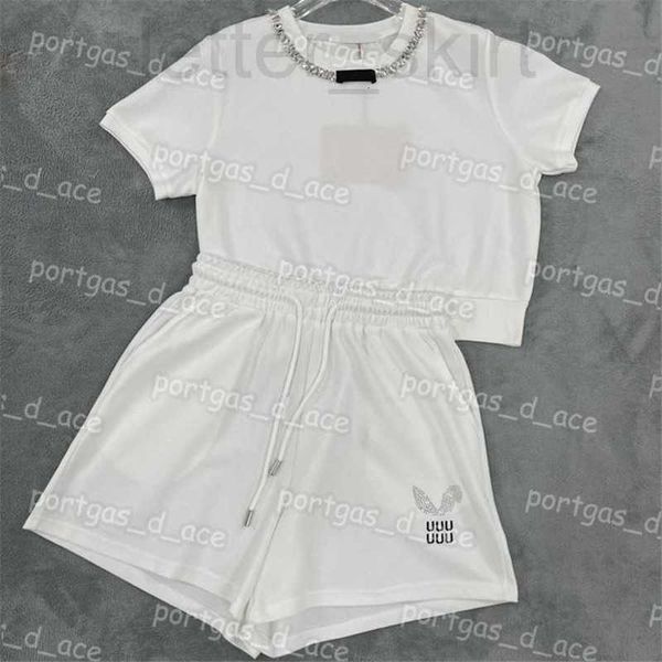 

women's plus size t-shirt designer women t shirt shorts casual summer white set fashion street style shirts rqha, Black