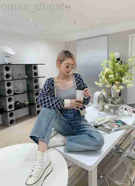 

women's knits & tees designer ce22 autumn and winter new fashionable all over printed terry letters jacquard hooded long sleeve cardiga, White