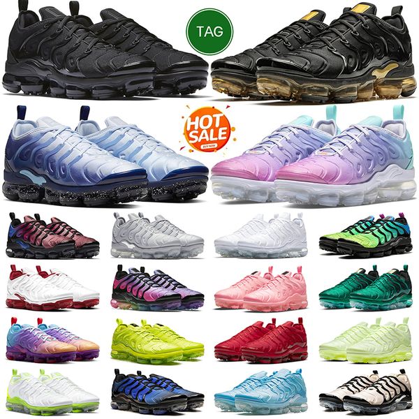 

plus tn triple black runing shoes men women university blue creamsicle lemon lime cool grey barely volt womens sports trainer