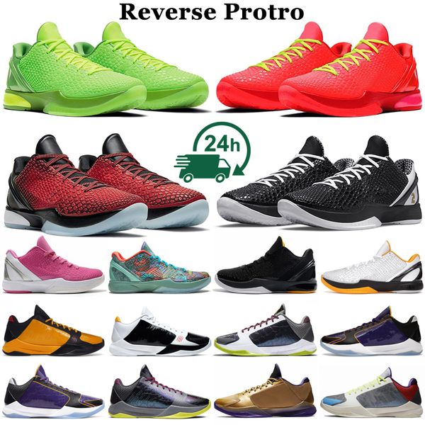 

2024 kobe 6 basketball shoes men mamba protro reverse grinch 5 kobes mambacita all star del sol think pink bruce lee big stage low mens trai