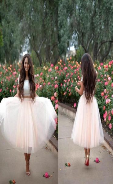 

blush pink tulle skirts custom ball gown women skirts tea length many layers party dresses skirts with elastic waist plus si8240326, White