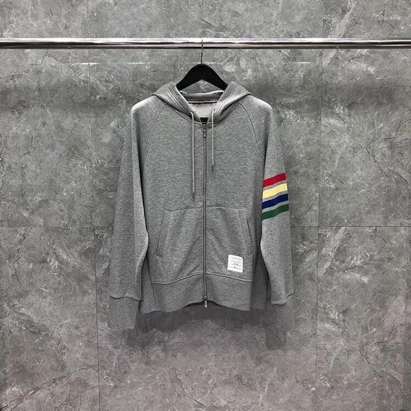 

clothing color stripes jacket men sweatshirts casual sportswear coat, Black