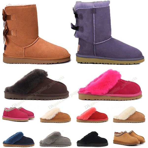 

platform wgg boot for woman australia boots slippers short tasman chestnut fur furry slides toddler women ultra mini white winter hopuse sli, Black