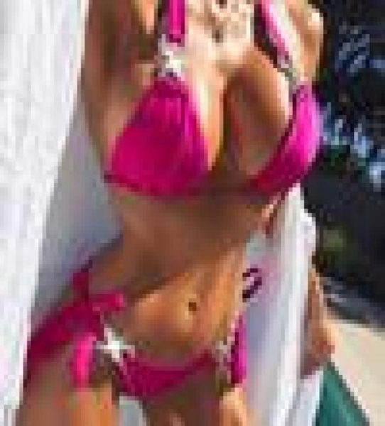 

low waist lacing yellow swimsuit 2018 bikinis women crystal bottom bik3026642