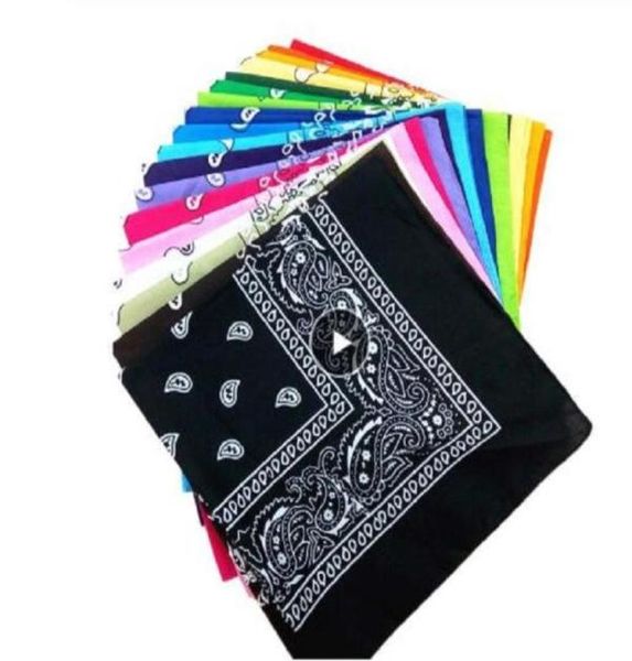 

outdoor bandana square scarf 55cm55cm black red paisley headband printed yo5491041