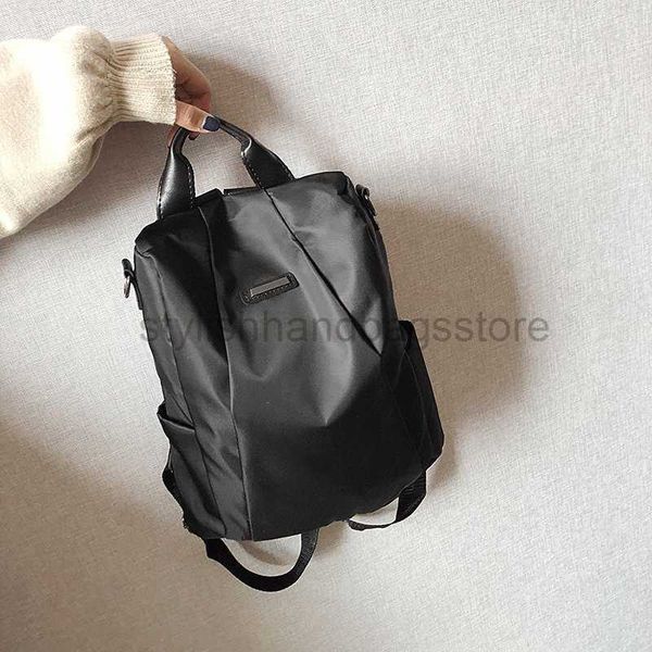 

backpack style burglar proof backpack women's bag 2023 new korean version trendy and fashionable bag nylon canvas oxford cloth backpack
