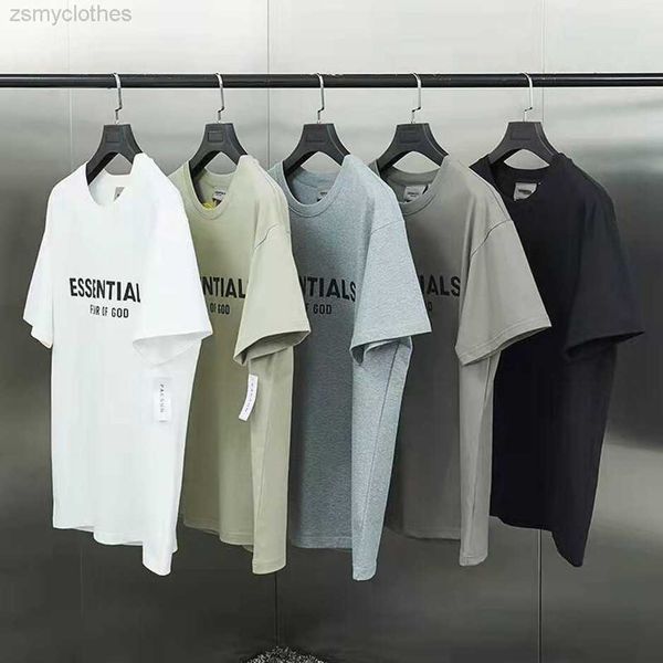 

2022 designer high-end t shirts chest letter laminated print short sleeve high street loose casual t-shirt 100% pure cotton for men and wom, White