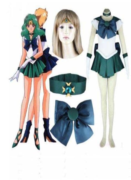 

anime sailor moon sailor neptune cosplay costm made michiru kaioh dress for child halloween setume custo5043325, Black