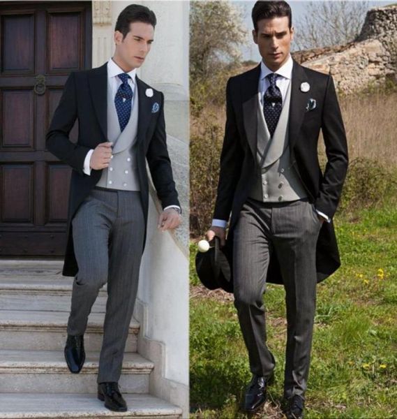 

new arrival wedding mens suits separates bridegroom tailcoat for men groomsmen formal business slim fit prom suit only for t9851522, Black;gray