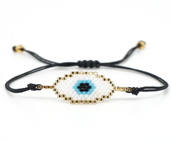 

shinusboho miyuki bracelet turkish evil eyebracelets women pulseras mujer moda 2019 jewelry handmade tassel stainless steel bead206229335, Golden;silver