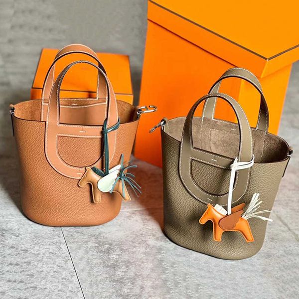 

designer h ermes picotin lock tote bags for sale 2023 new style vegetable basket bag female minority grade luxury leather bucket with real l