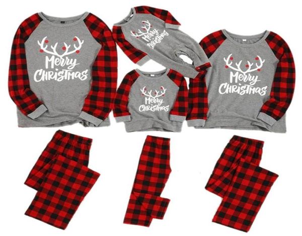 

christmas family pajamas set christmas clothes parentchild suit home sleepwear new dad mom matching family outfits5709293, Black;brown