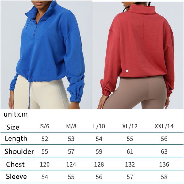 

ll-2315 womens yoga outfit fitness wear training sweatshirt sportswear jackets outdoor casual running long sleeve exercise stand collar dra