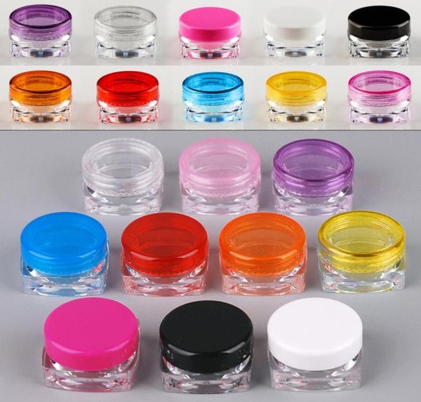 

50pcs 5g colorful diamond shape empty cosmetic containers screw cap sample containers jar skin care cream jars pot tins1790385