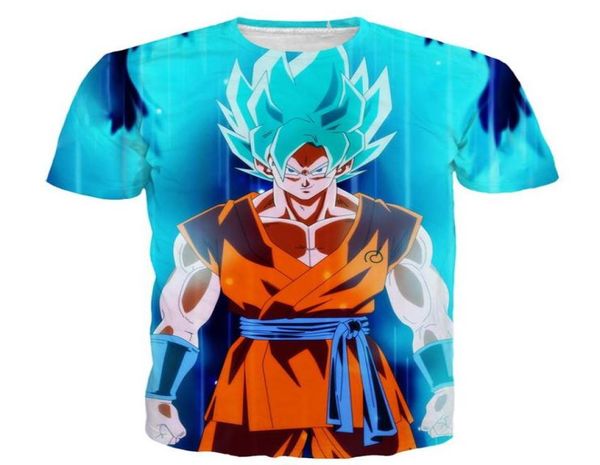 

men 3d t shirt ultra instinct god blue print cartoon summer fashion tee shirt size s5xl6841873, White;black