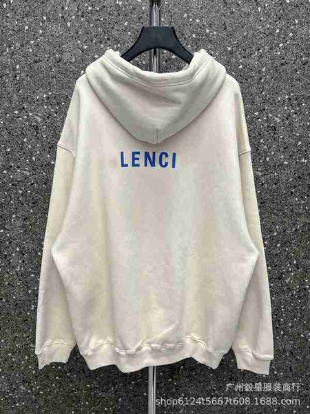 

women's hoodies & sweatshirts designer correct version 22fw new front and back printed letters ins couple os hoodie with hoops 1sdc, Black