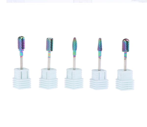 

5pcsset alloy small barrel head nail drill bit set nail tips grinding head9400685