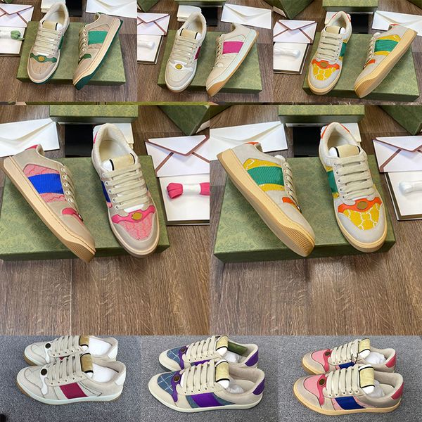 

2023 high-quality a small dirty shoes designer casual shoe screener sneakers board men women sneaker classic blue pink crystal stripe low re, Black