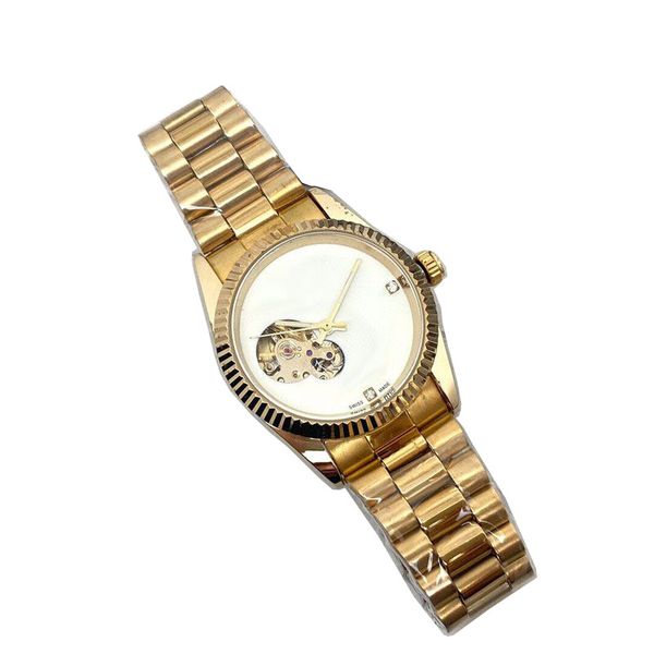 

luxury mens lady watches diamond designer 36mm mechanical automatic movement wristwatches stainless steel band gold watch christmas gift for, Slivery;brown