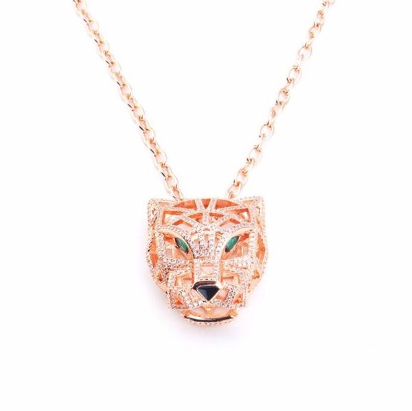 

hip hop bling bling iced out chains leopard head necklace fashion jewelry womens necklace full diamond pandora necklace5842986, Silver