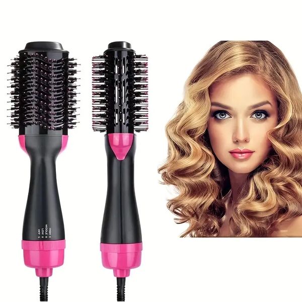 

multifunctional hair drying comb, wet and dry air comb, straight hair comb, curly hair two-in-one styling comb, household hair dryer, Black