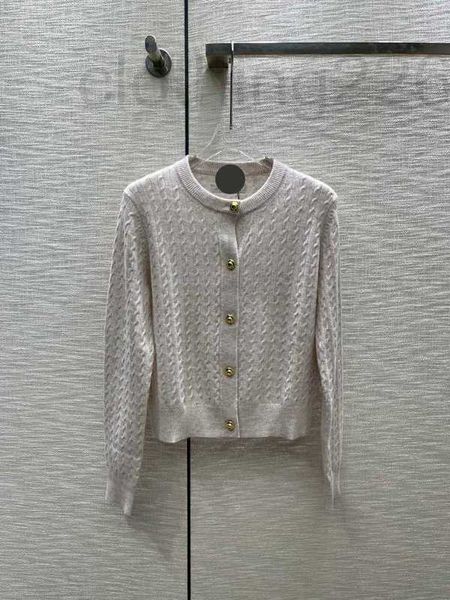 

women's knits & tees designer 2023 early autumn new soft comfortable fashionable thin temperament fried dough twists round neck knittin, White