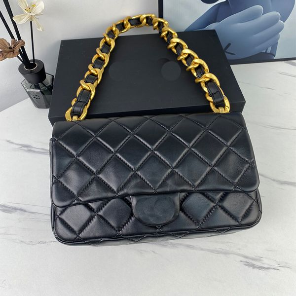 

designer shoulder bags coarse gold chain handbag classic women's crossbody tote bag fashion wallet vintage black designers clutch bag