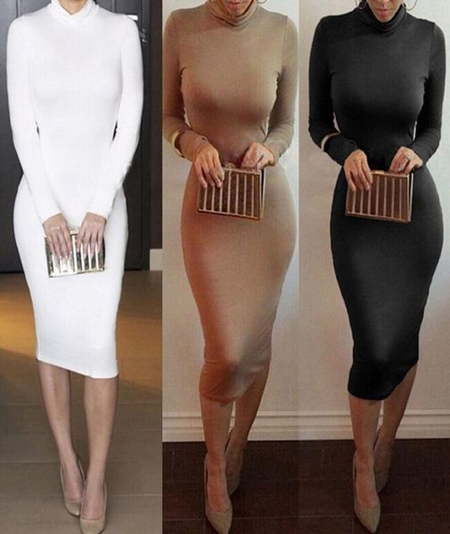 

winter soft cotton stretch black party dresses plus size skinny club wear gorgeous warm maxi bandage bodycon dress9930142, Black;gray