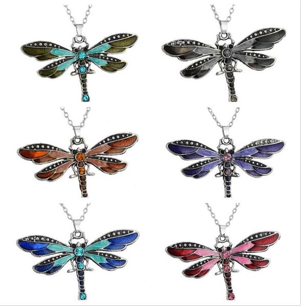 

gift dragonfly creative necklace explosion paragraph accessories sweater chain gsfn019 with chain mix order3523773, Silver