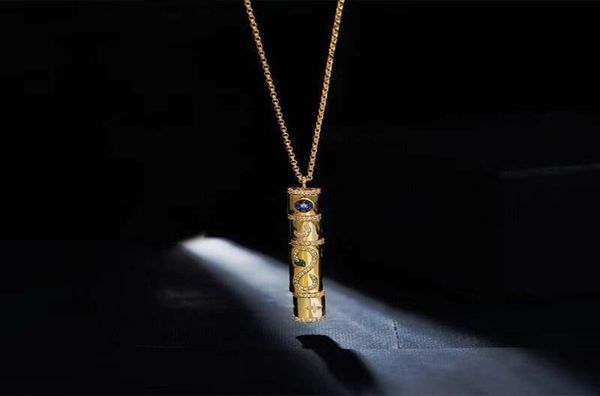 

long and simple exotic necklaces are fashionable and can rotate starry sky patterns with serpentine totem temperament trend9370829, Silver