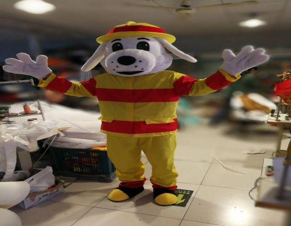 

fireman fire dog mascot costume size 0123456787612519, Red;yellow
