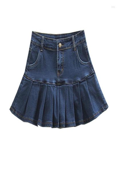 

skirts plus size for women 4xl 5xl 6xl summer fashion patchwork ruffles high waist shorts skirt woman casual pleated denim2930578, Black