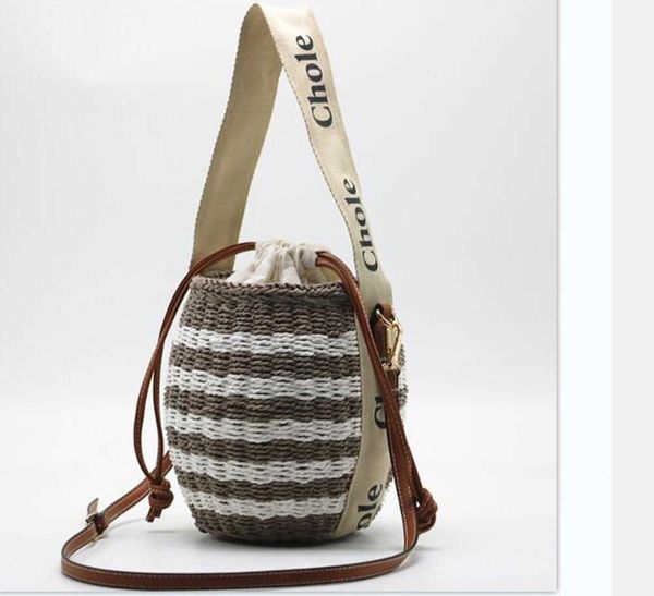 

2023 fashion basket women bucket bag straw bags handbag tote beach shoulder crossbody womens handbags designers woody totes purse