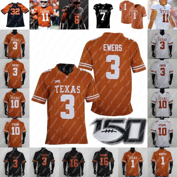 

texas longhorns football jersey quinn ewers bijan robinson arch manning xavier worthy jaylan ford whittington cj baxter jonathon brooks jayd, Black;red