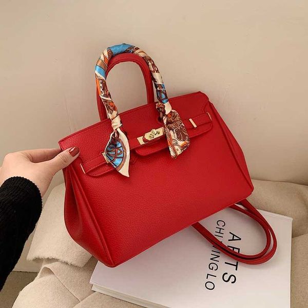 

designer h ermes brikis's tote bags for sale red wedding bag handbag 2023 new fashion atmosphere and luxury bridal large capacity women