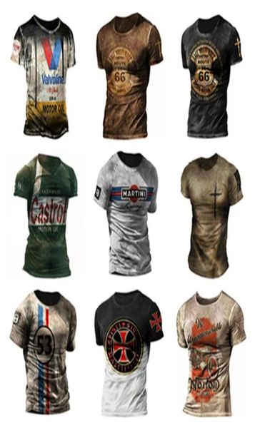 

vintage 3d print t shirts men oversized short sleeve american hip hop oneck cotton tees clothes 6xl318l5717477, Black;green