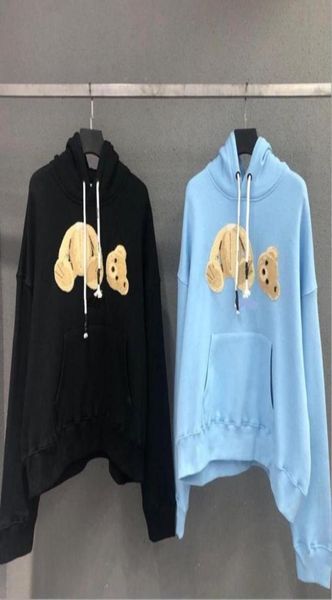

new fashion a palm hoodie angels broken bear sweatshirt teddy bear trendy terry explosion sweater style men and women size s7322557862871, Black