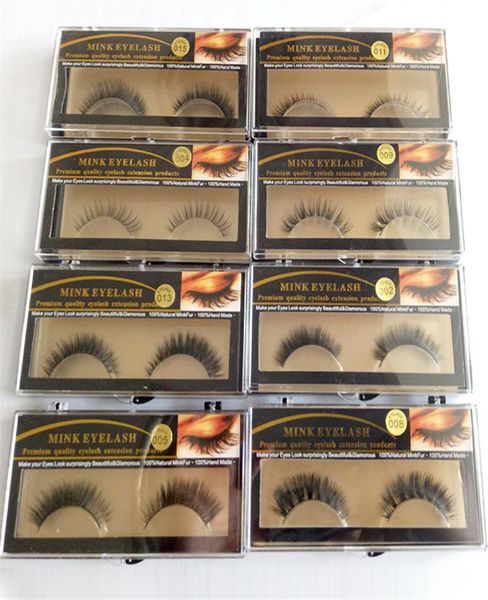 

20pirs mink eyelash 19 kinds fake eyelashes handmade natural long thick 100 real mink natural thickeye lashes epacket 2485405