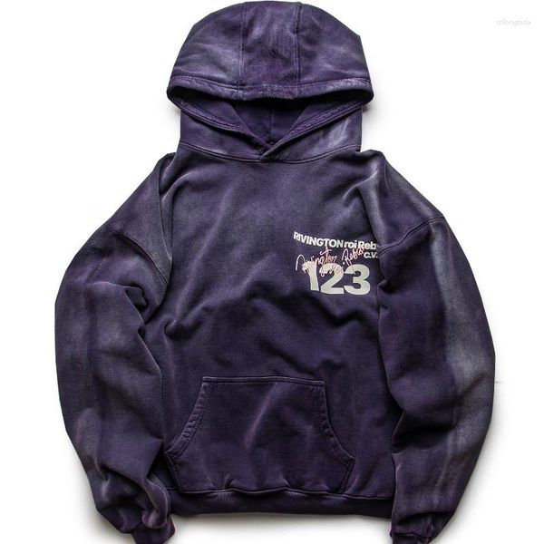 

men's hoodies vintage hoodie monogrammed high street loose, Black