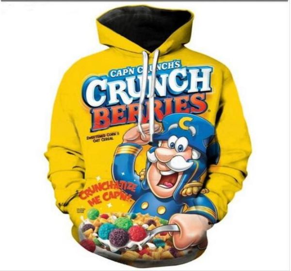 

mens designer hoodies for women men couples sweatshirt lovers 3d food crunch hoodies coats hooded pullovers tees clothing wp0248865980, Black