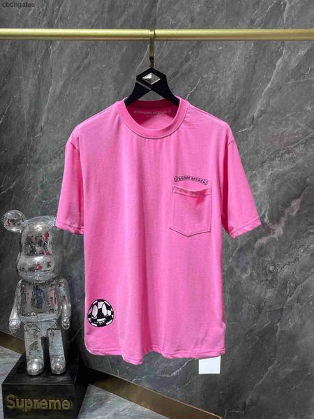 

mens fashion chromez designer shirts heartz version 23ss spring/summer t shirt graffiti cross sanskrit short sleeve t-shirt fashion jckm, White;black