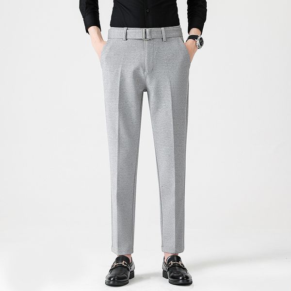 

mens pants winter and autumn casual cotton fashion male ankle length 230809, Black