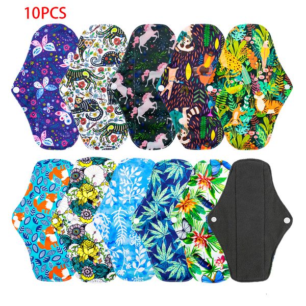 

other maternity supplies 10pcs washable menstrual pads reusable sanitary towels pad period daily napkin gaskets nursing cotton color 230810, White