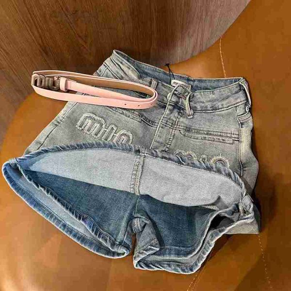 

skirts designer min miao letter denim half skirt women's trendy new summer high waist slim a-line spicy girl wrap hip apvi, Black